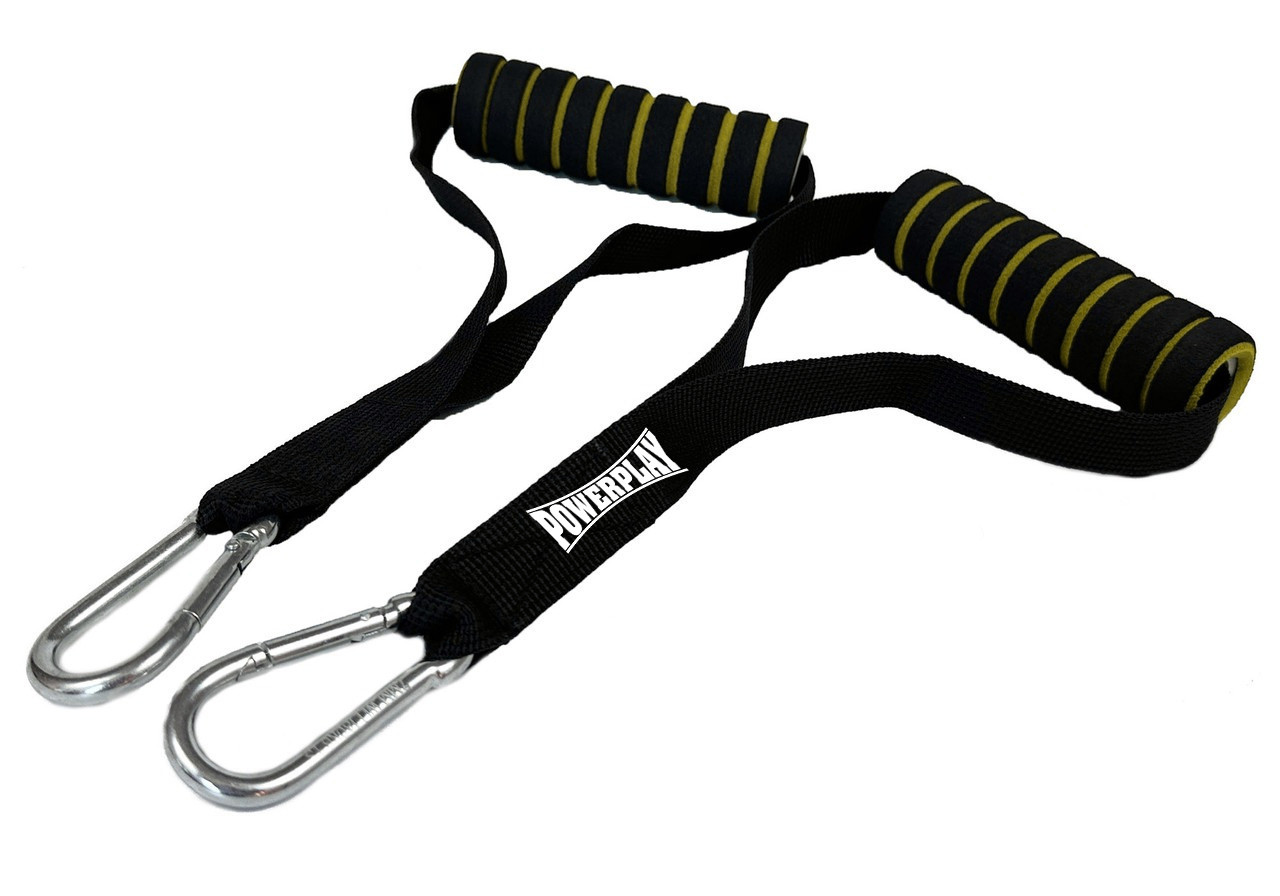 Ручки для тяги PowerPlay PP-4410, 2 шт., з карабінами - для блокових тренажерів та еспандерів, фото 1