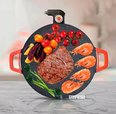 Електрична сковорода Електрогриль RAF R.5304 36 см з ручками 1800 Вт з антипригарним покриттям