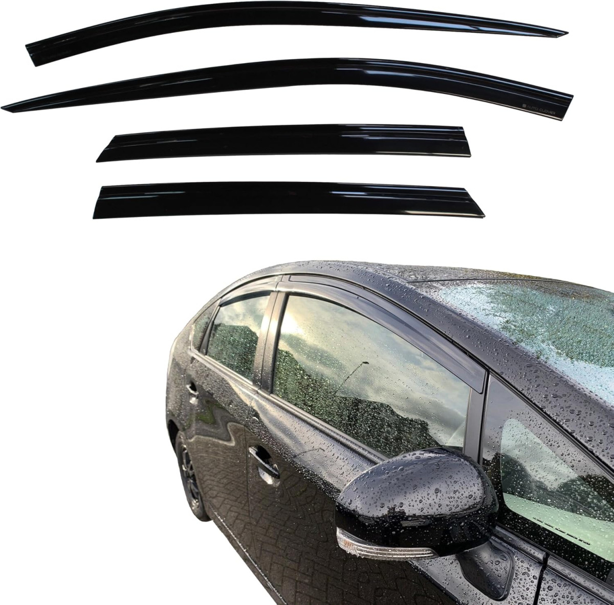 Дефлектори вікон ветровики для Toyota Prius 2009-2015 (Auto Clover) AC D047, фото 1