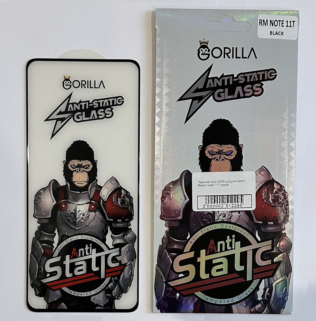 Захисне скло GORILLA для Xiaomi Redmi Note 11T Чорне, фото 1