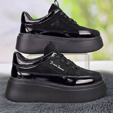 Кросівки жіночі BROXCI чорні замшеві демісезонні 8054-2, фото 1