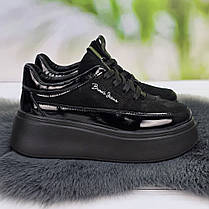 Кросівки жіночі BROXCI чорні замшеві демісезонні 8054-2, фото 4