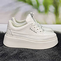 Кросівки жіночі BROXCI білі шкіряні демісезонні 8054, фото 5