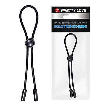 Петля для пеніса PRETTY LOVE DELAY MAGIC RING, чорна Bomba💣