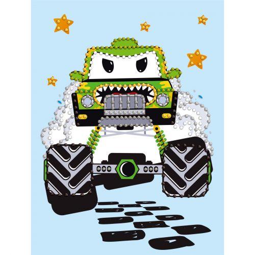 Набір з алмазною мозаїкою (вибірковою) "Машинка зелена" 15x20см [tsi274722-TSI], фото 1