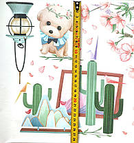 Вінілові наклейки Польові квіти собачка оленяк (лист 60 х 90 см) Б470-1 SR-AB, фото 5