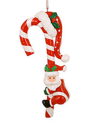 Ялинкова підвіска Санта на льодянику 17.5 см