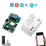 Wi-Fi RF реле Tuya Smart Life сухий контакт, реле для воріт Tuya з радіомодулем 7-32 В, фото 2