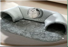 2 в 1 Cat Bed Ігровий тунельний килимок Інтерактивна іграшка (10)