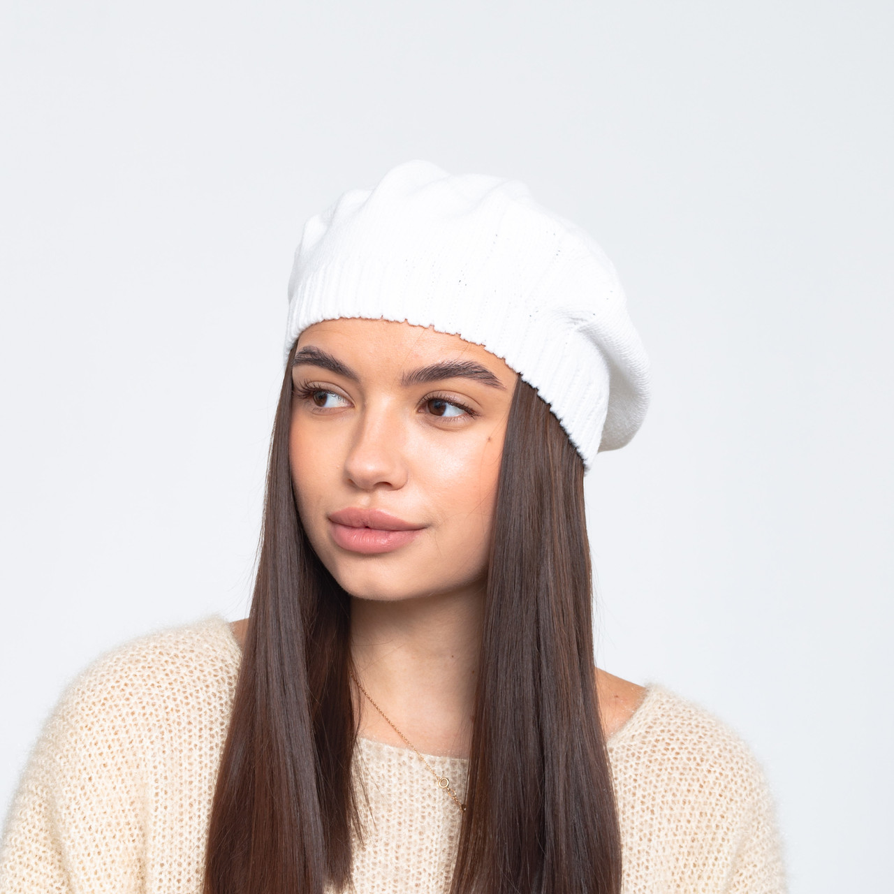 Берет Evelyn (кашемір) білий