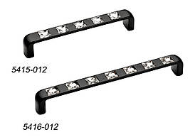 Ручки Bella чорна із кристалами