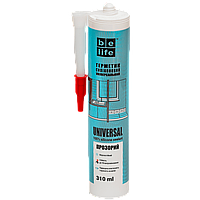 Універсальний силіконовий герметик BeLife SILICONE UNIVERSAL 310 мл прозорий вологостійкий