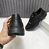 Чоловічі шкіряні кросівки (натуральна шкіра) чорні демісезонні для чоловіків на весну осінь, розміри 40-45, фото 6