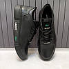 Чоловічі шкіряні кросівки (натуральна шкіра) чорні демісезонні для чоловіків на весну осінь, розміри 40-45, фото 2