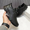Чоловічі шкіряні кросівки (натуральна шкіра) чорні демісезонні для чоловіків на весну осінь, розміри 40-45, фото 4