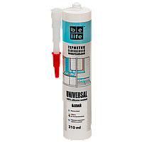 Універсальний силіконовий герметик BeLife SILICONE UNIVERSAL 310 мл білий вологостійкий