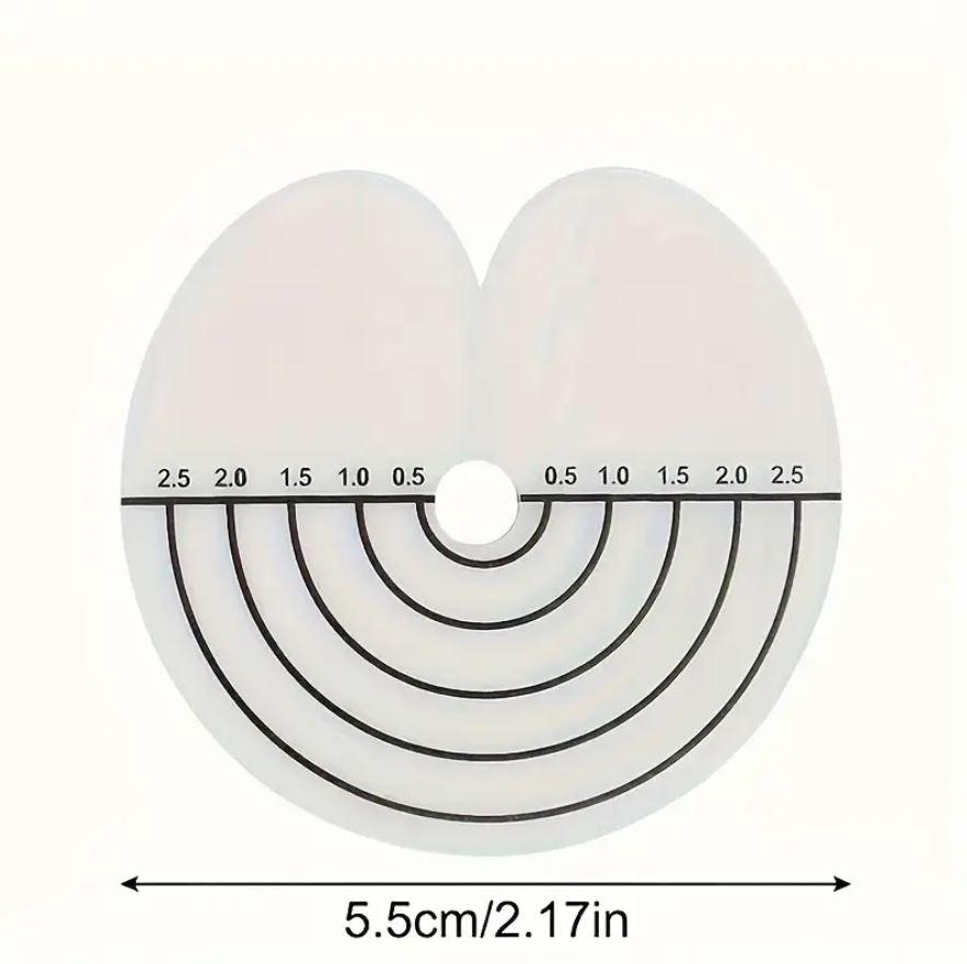 Диск протектор для поділу пасм. Протектор для нарощування волосся диск роздільник пасма з розміткою прозорий термозахисний.