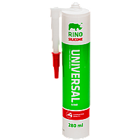 Санітарний силіконовий герметик Rino SANITARY 280 мл білий від плісняви