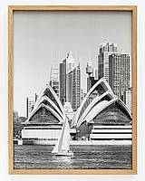 Фоторамка из натурального дерева 30x40 см для дома и офиса универсальная настенная и настольная