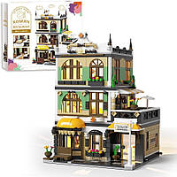Конструктор City Restaurant Building Mini Sets с LED-подсветкой для подростков и взрослых развивающая игрушка STEM