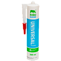 Санітарний силіконовий герметик Rino SANITARY 280 мл прозорий від плісняви