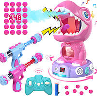 Гра-стрілялка у формі динозавра інтерактивна іграшка для дітей, що розвиває влучність і реакцію