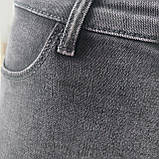 Джинси жіночі вузькі стрейч тонкі висока посадка 25 сірі, фото 9