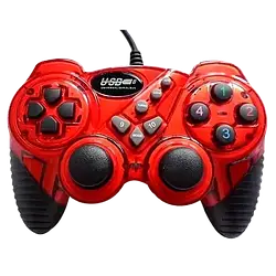 РОЗПРОДАЖ Дротовий джойстик Game World 906 Червоний для ПК