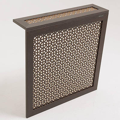 Декоративний екран з кришкою на батарею з МДФ Класік колір Венге, 62 х 60 х 17 см