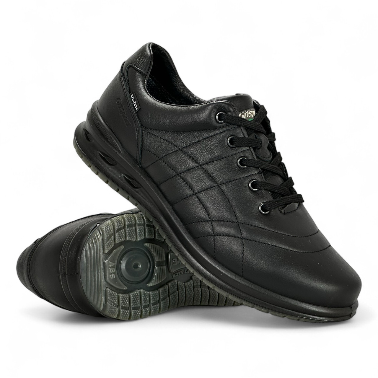 Чоловічі кросівки зимові Grisport Spo-Tex (Італія) шкіряні водонепроникні чорні на шнурівці 43023A19tn