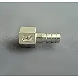 Штуцер шланговий нержавіючий DN15 (1/2") внутр. різьба, н/ж сталь AISI304, ялинка 12.7 мм, BSPP, Class 150, фото 3