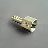 Штуцер шланговий нержавіючий DN15 (1/2") внутр. різьба, н/ж сталь AISI304, ялинка 12.7 мм, BSPP, Class 150, фото 9