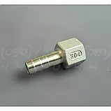 Штуцер шланговий нержавіючий DN15 (1/2") внутр. різьба, н/ж сталь AISI304, ялинка 12.7 мм, BSPP, Class 150, фото 7