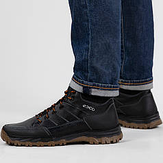 Шкіряні зимові чоловічі черевики з хутром (АБ 311)