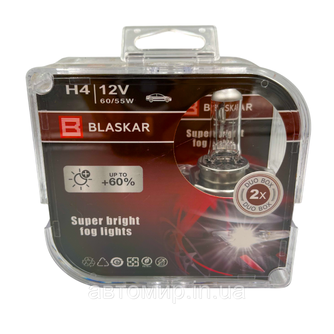 Галогенні лампи Blaskar H4 60/55W 12V +60%, фото 1