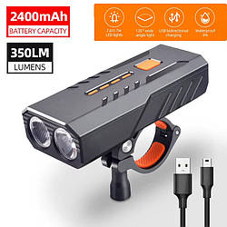 Фара велосипедна передня BC25S-2Т6, Ultra Light, індикатор заряду, PowerBank, акумулятор, ЗУ Type-C