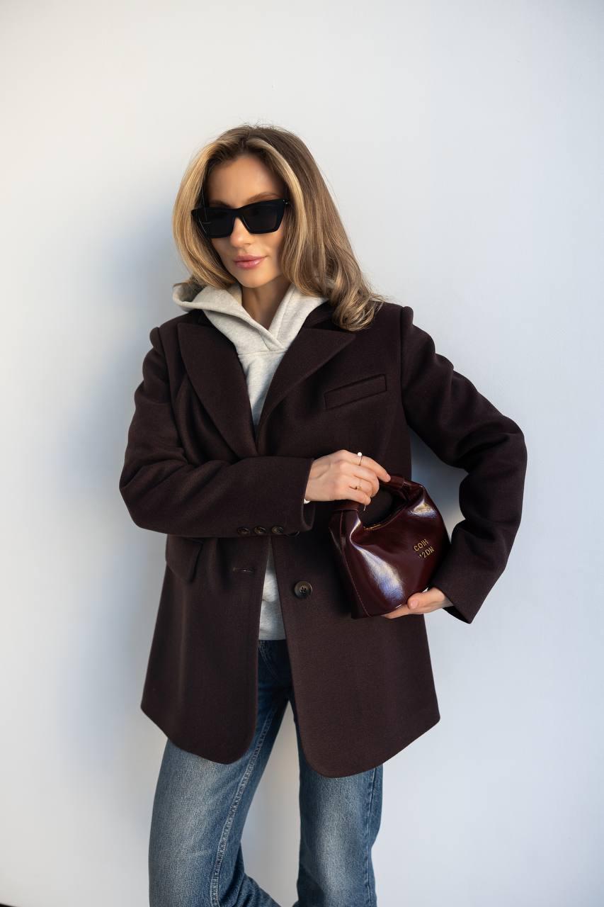 Жіноче демісезонне кашемірове пальто-жакет, фото 1