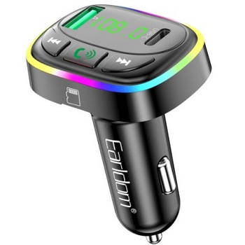 FM Модулятор Earldom ET-M104 1USB/1Type-C/3.1A (Чорний)