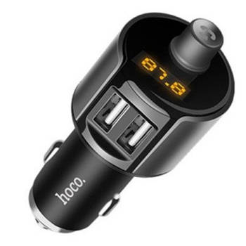 FM Модулятор Hoco E19 (Сірий)