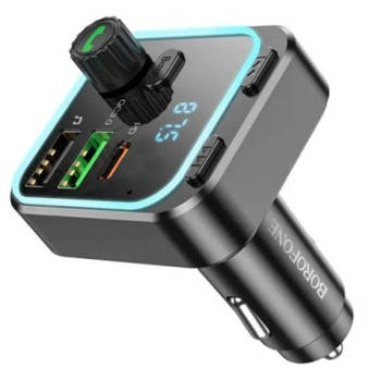 FM Модулятор Borofone BC53 PD20W+QC3.0 (Чорний)