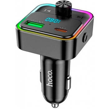 FM Модулятор Hoco E81 (PD30W+QC3.0) (Чорний)