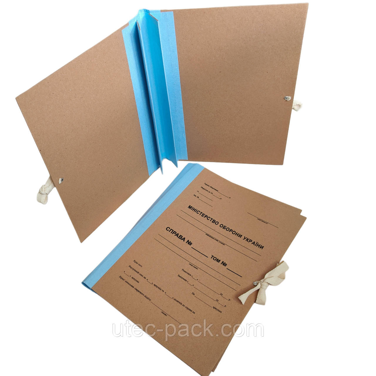 Папка ЮТЕК коленкор А4 230x320x40 мм Міністерство оборони з титульною сторінкою., фото 1
