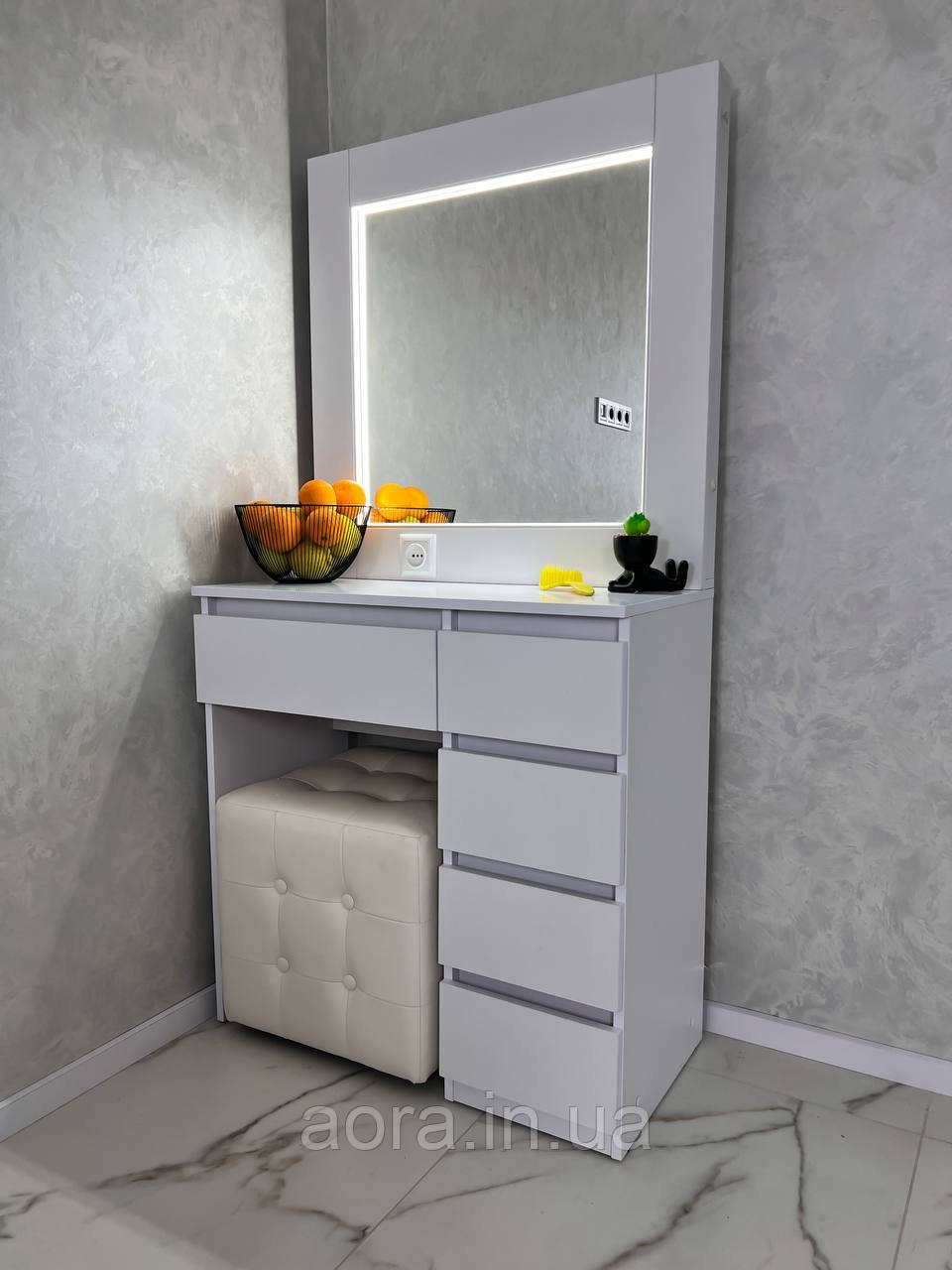 Столик для макіяжу Туалетний столик з Led-підсвічуванням, фото 1