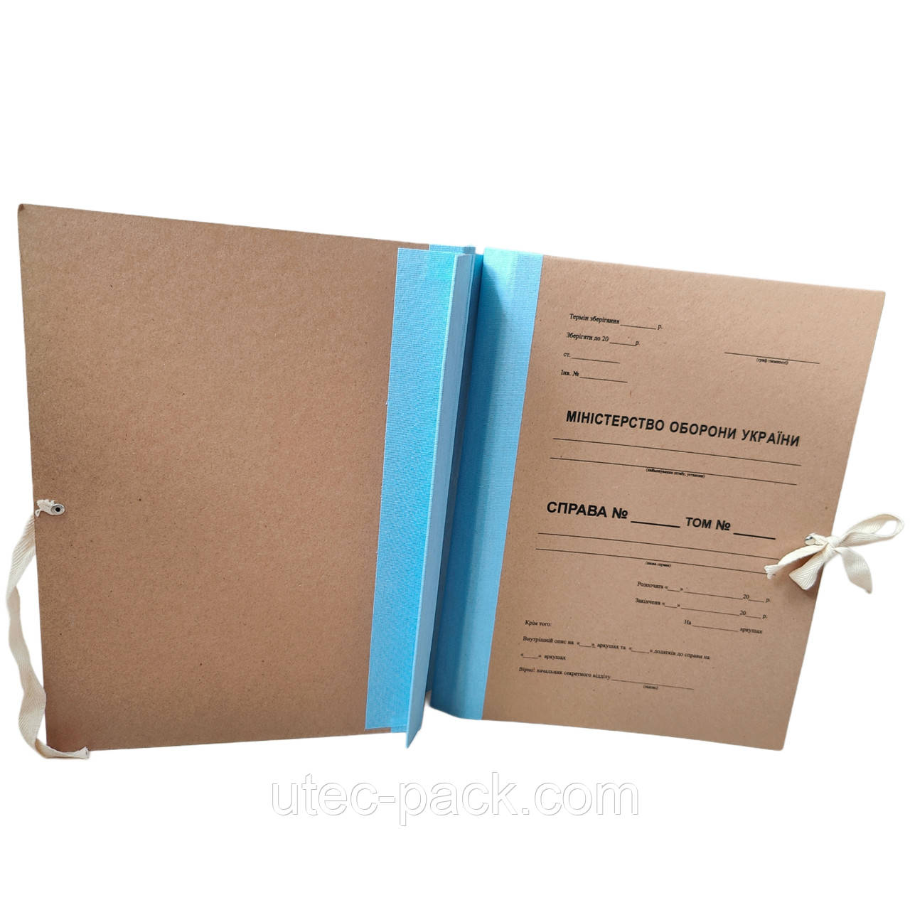 Папка Міністерство оборони України 40 мм коленкор тверда обкладинка справ за особовим складом клапан, фото 1