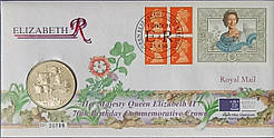 Велика Британія 5 фунтів, 1996 70-річчя від народження королеви Єлизавети II