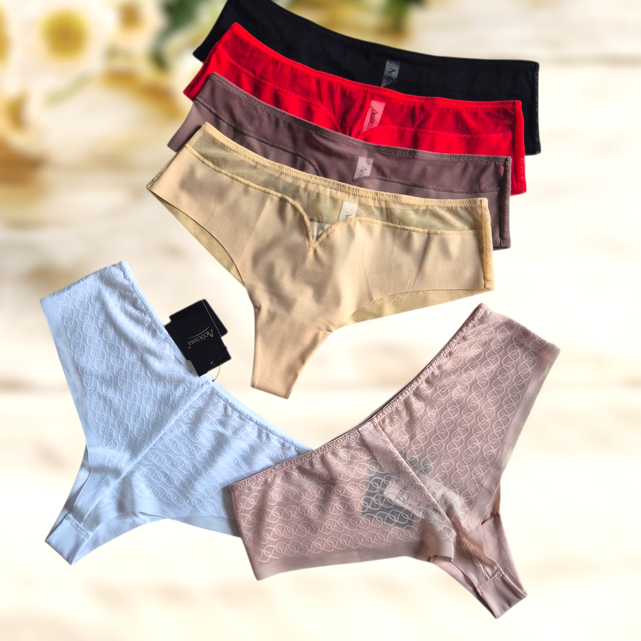 Трусики бразиліано Acousma з сіточкою бразиліано 1 шт Розміри M L XL, фото 1