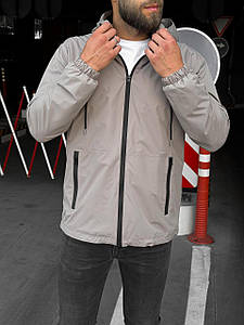 Вітровка чоловіча водовідштовхуюча Soft сіра беж L