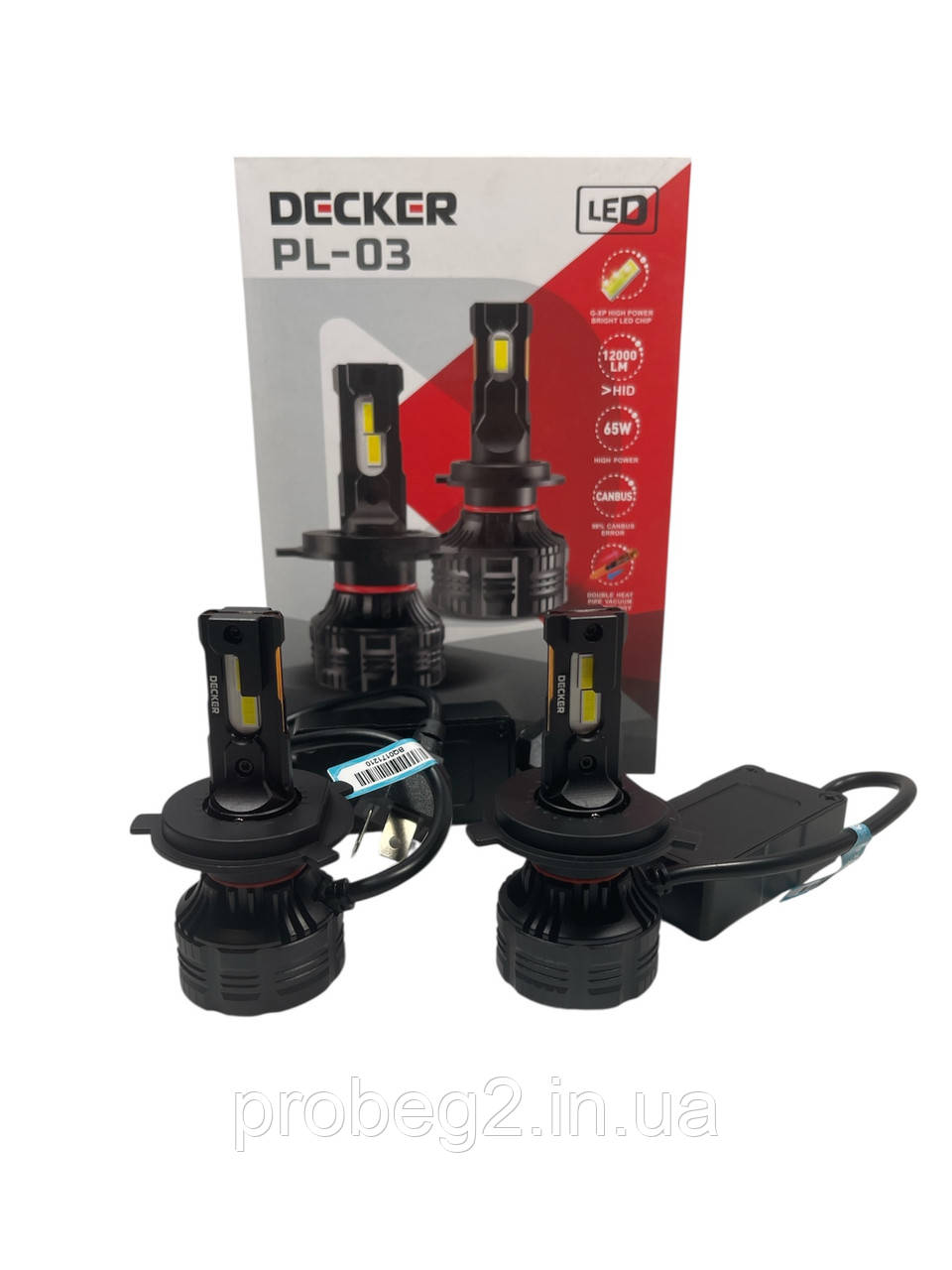 LED-лампи Decker PL-03 canbus 65 w 12000 lm 5000 k 2 шт 12 v