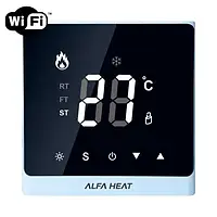 Терморегулятор програмований для теплої підлоги Alfa Heat Smart WI-FI Білий