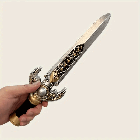 Кинджал, меч Царський 33 см, з дорогоцінним камінням та різьбленням. Пластик